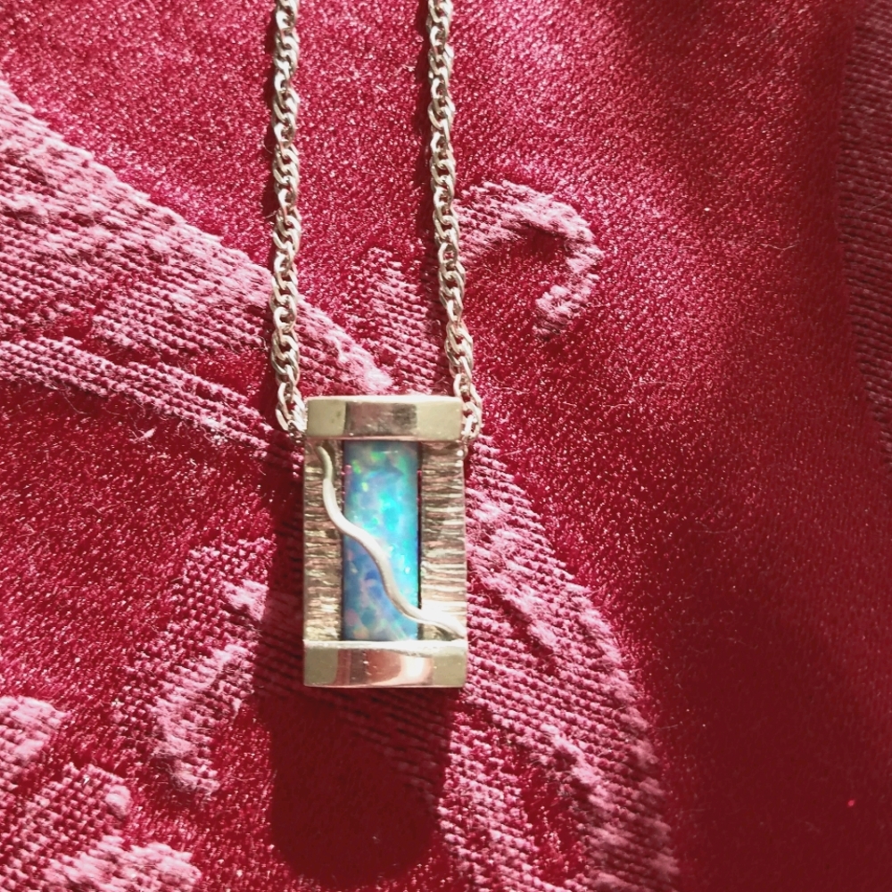 Sterling Silver Opal pendant